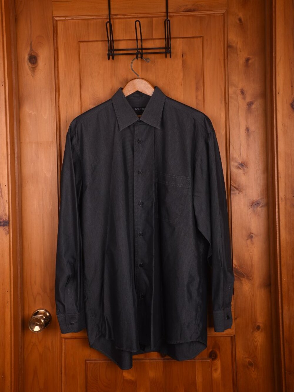 Horst Düsseldorf Men's Long-Sleeve Dress Shirt - Charcoal Grey